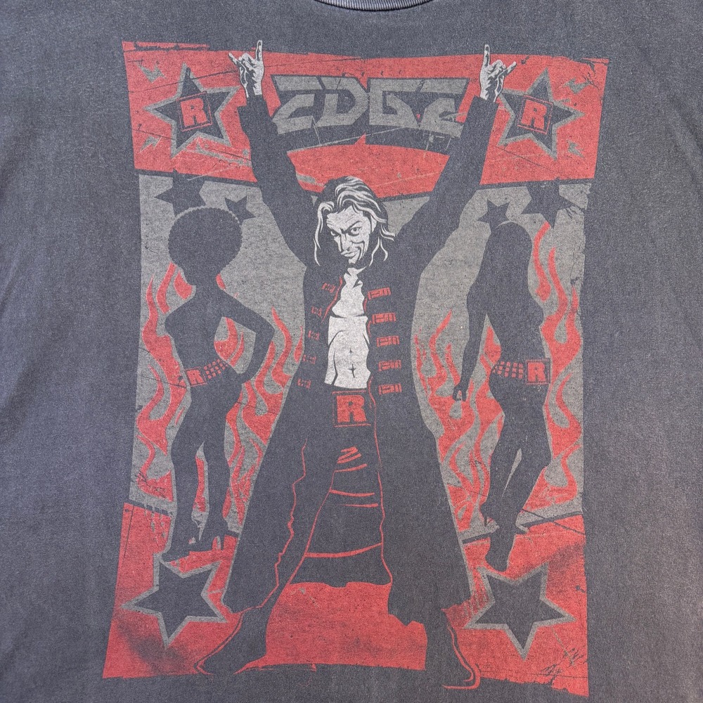 VTG WWE Edge Superstar Shirt Sleeveless 3XL Distressed Tee Men Black Rated R USA - Picture 2 of 8